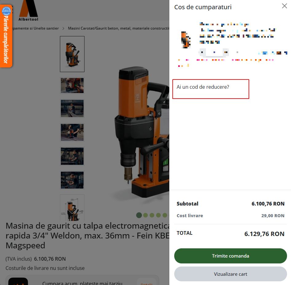 cod reducere albertool