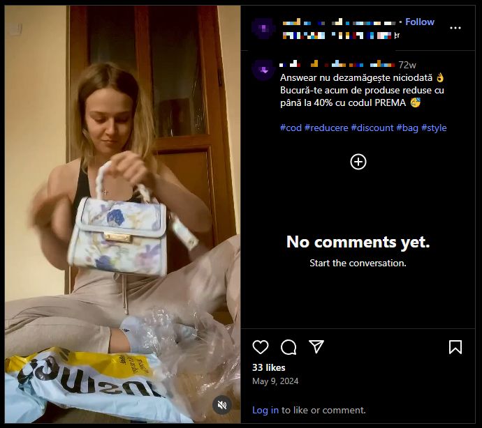 cod reducere answear instagram