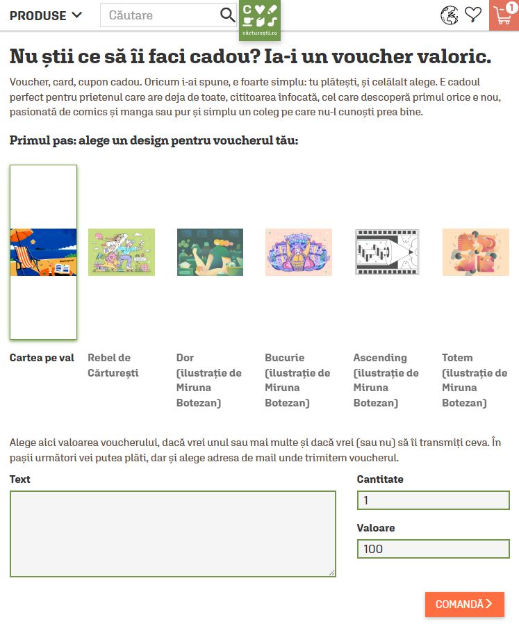 voucher cadou carturesti