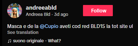 cod reducere cupio tiktok andreeabld