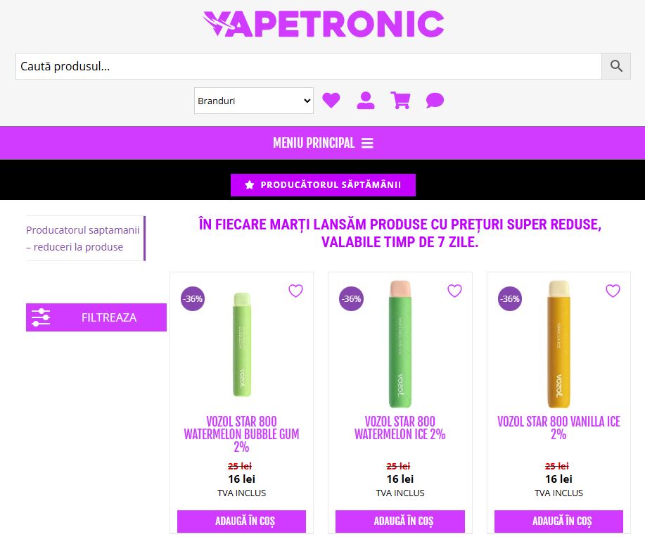 producatorul saptamanii vapetronic
