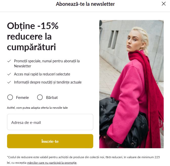 abonare newsletter modivo