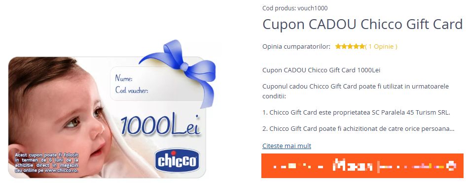 card cadou chicco