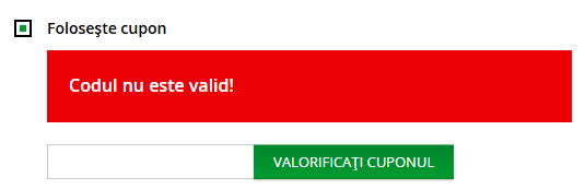 codul nu este valid