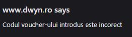 cod incorect