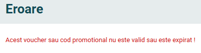 cod nu e valid