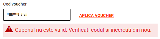 cod nu e valid