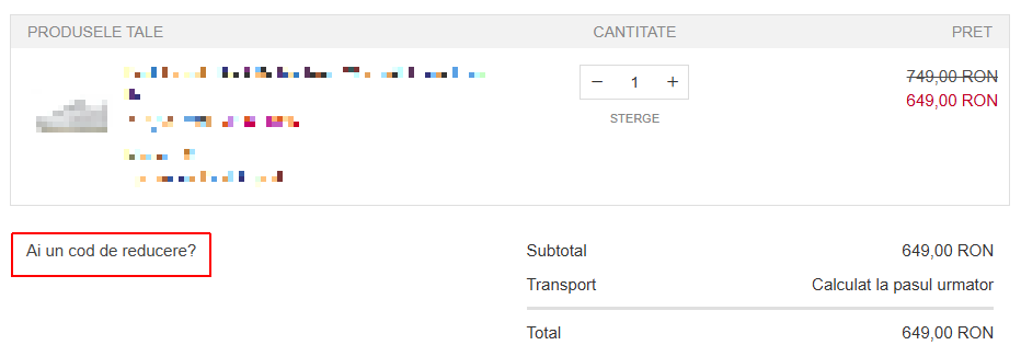 cod reducere sneakerit