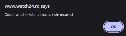 voucher incorect