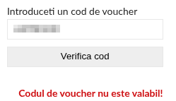 cod voucher nu e valabil