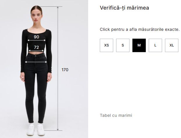 verifica marimea cropp