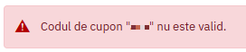 cupon nevalid