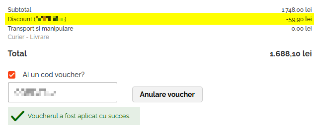 reducere aplicata