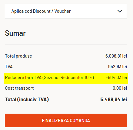 reducere aplicata