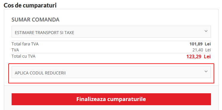 cod reducere rik