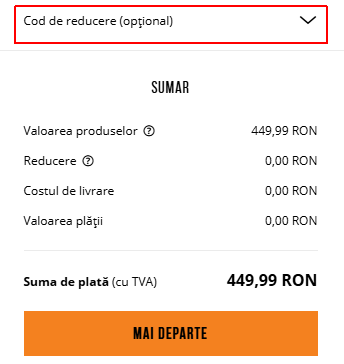 cod reducere sizeer