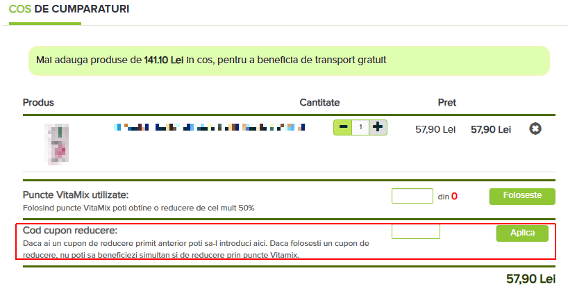 cod reducere vitamix