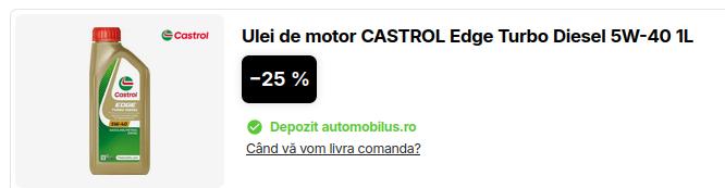 ulei motor castrol la automobilus