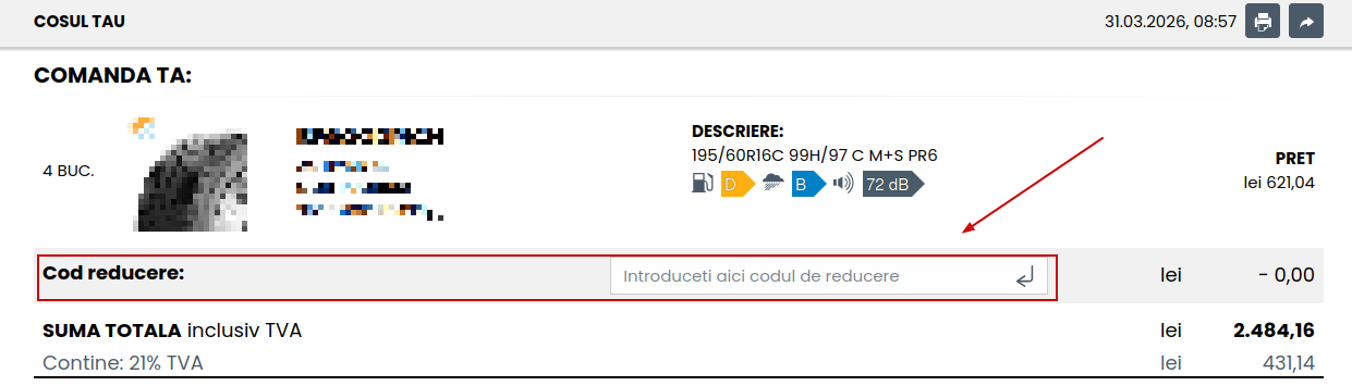 cod reducere janta ro