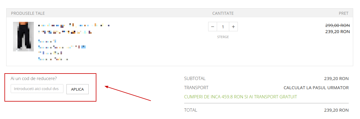 cod reducere ufit