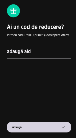 ai un cod de reducere