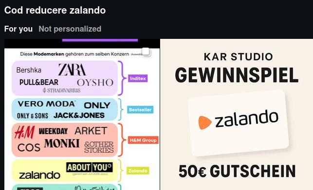 cod reducere zalando lounge instagram