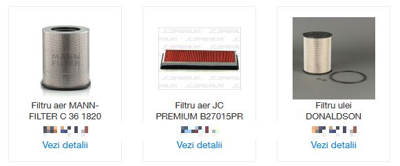 piese recomandate revizie